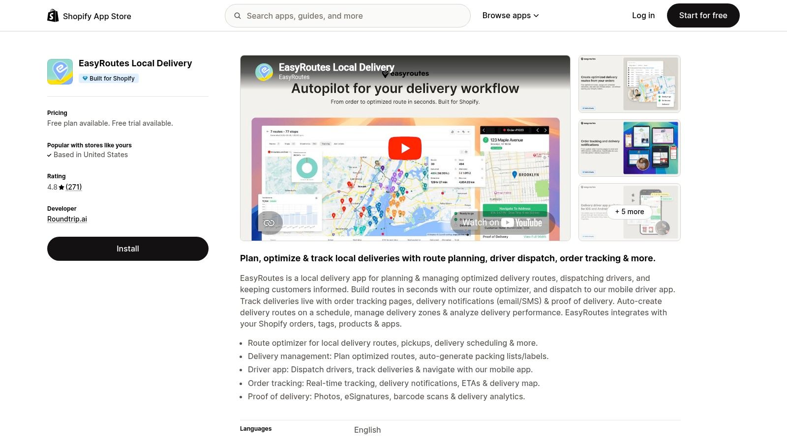 EasyRoutes (Shopify app)